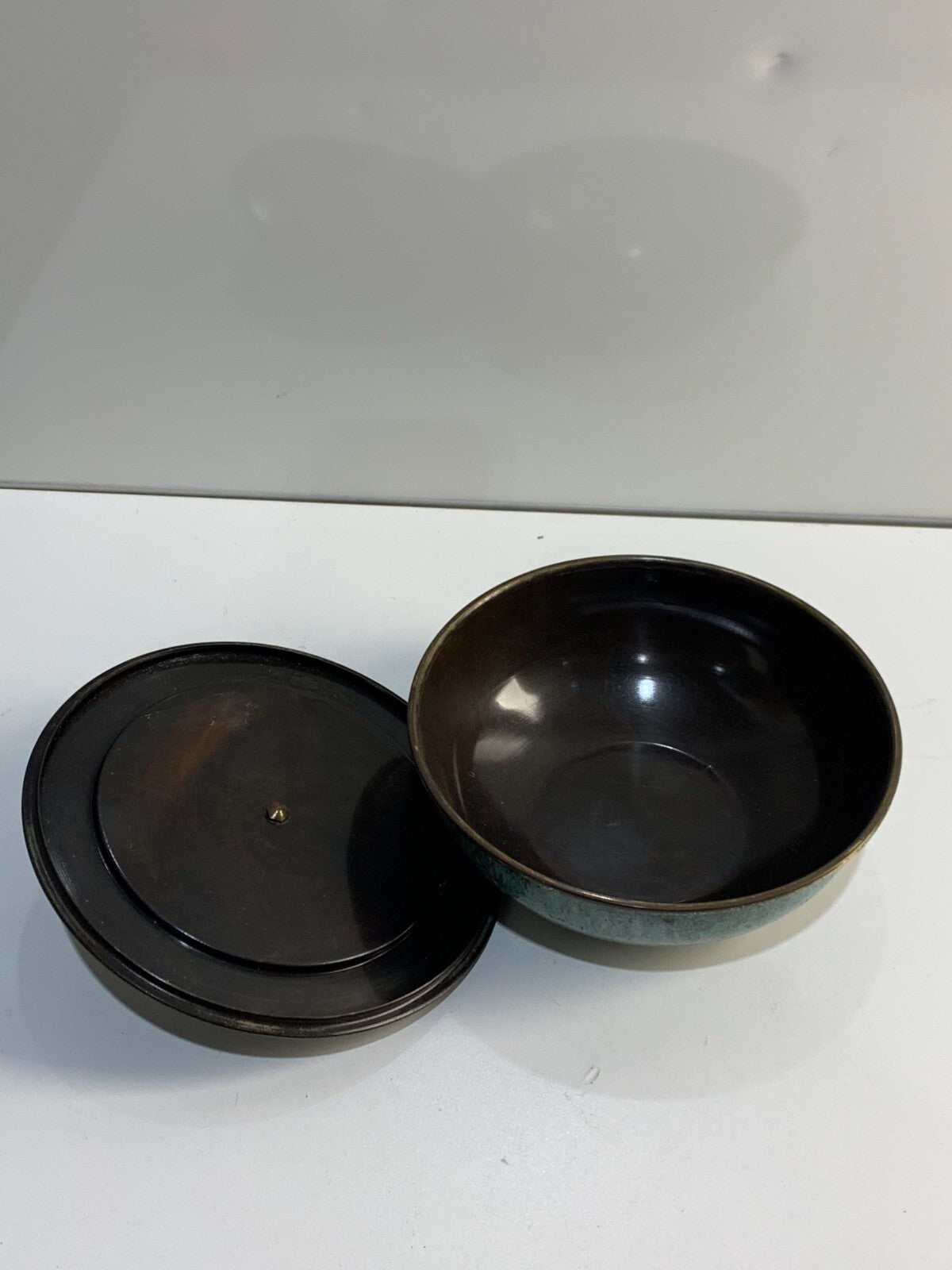 Vintage Dayagi Covered Enameled Brass Bowl