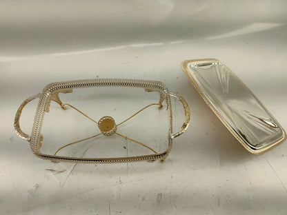 Queen Anne Table Top Serving Dish Gold Plated w/Special Tarnish Resistant Finish