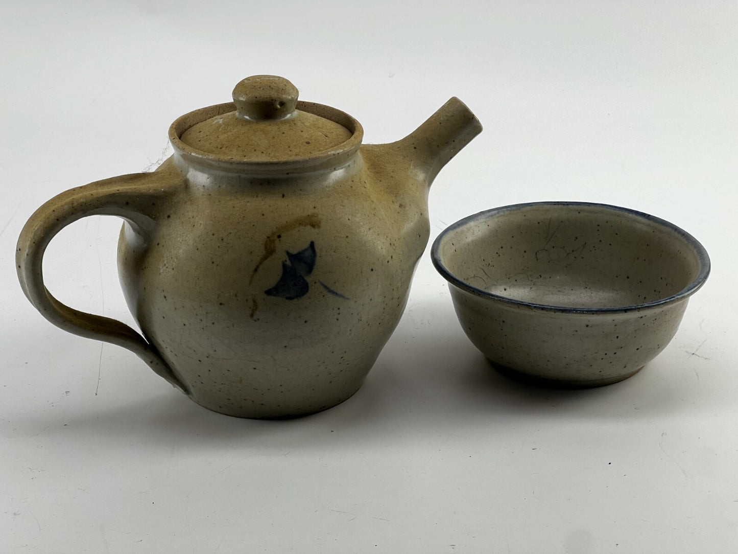 3 Piece Handmade and Painted Clay Pottery Set