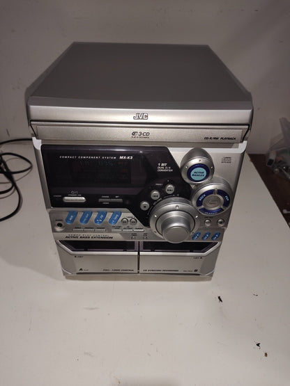 JVC Stereo Receiver Dual Cassette and 3 CD Changer AM/FM - MODEL NO CA-MXK3