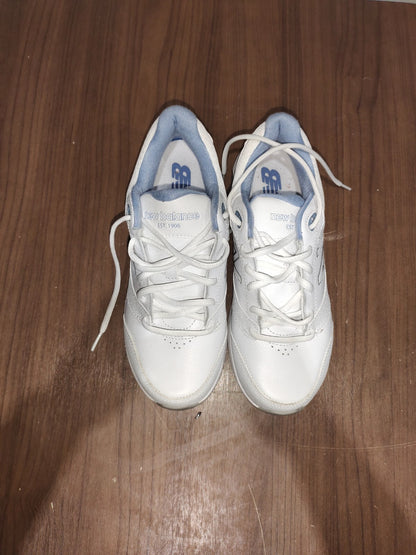 New Balance Womens 928 White Blue Walking Sneakers Shoes - Size US - 8