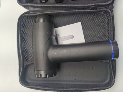 EKUPUZ Black Handheld Adjustable Deep Tissue Muscle Massage Gun With 6 Heads