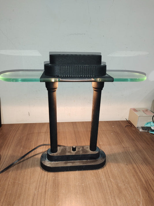 Robert Sonneman Glass Brass Desk Table Lamp Memphis Postmodern George Kovacs - 1