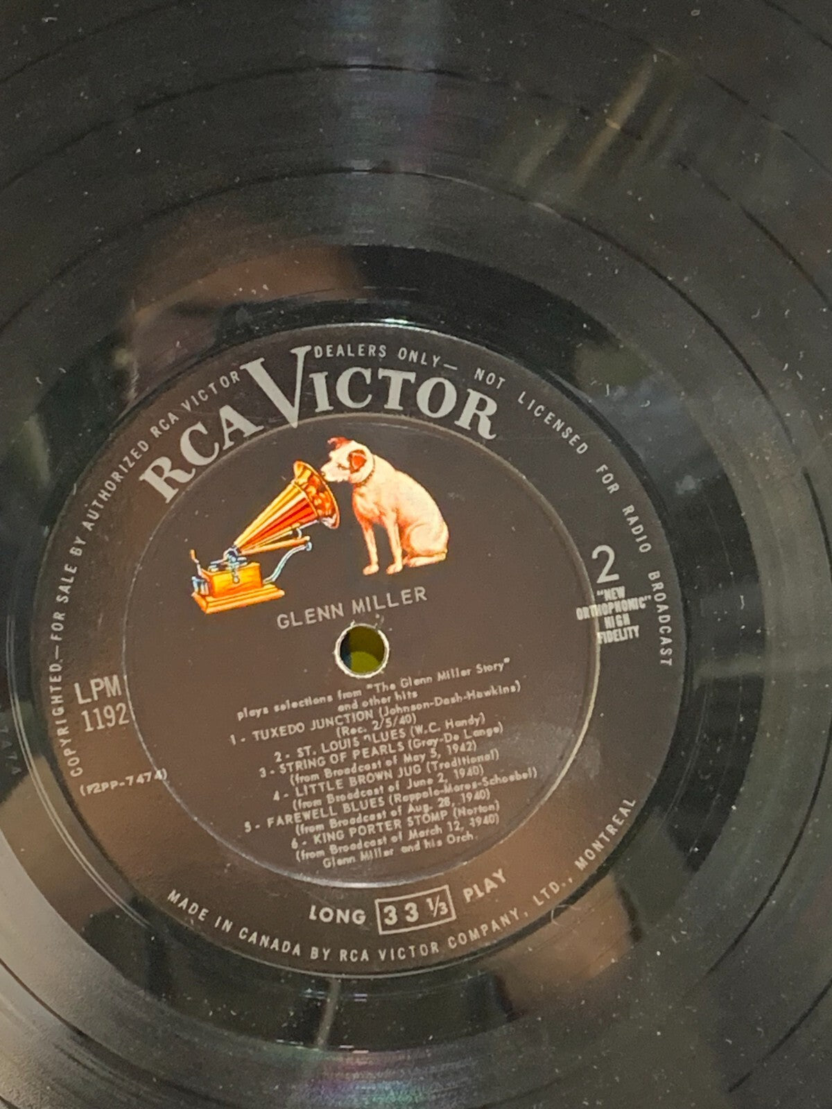 GLENN MILLER Plays Selections From THE GLENN MILLER STORY And Other Hits