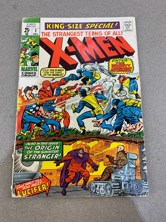 X-Men Annual #1 (1970) FN 6.0 Jack Kirby Cover Sentinels Magneto Marvel Giant
