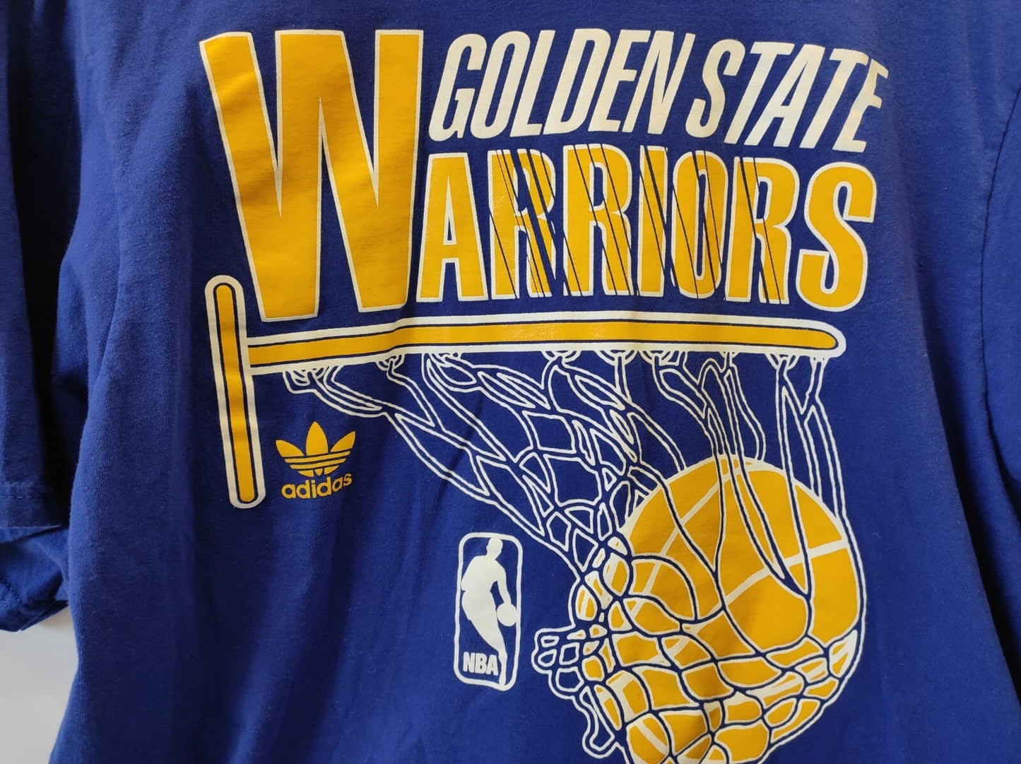 Adidas Golden State Warriors T Shirt Men’s XL NBA Stained 1991