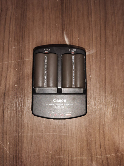 CANON COMPACT POWER ADAPTER CA-PS400 Dual Battery Charger with 2 Battries