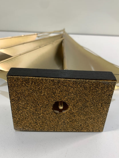 Brass Sailboat Nautical Art Marble Base Wire & Sheet Metal Art Boat