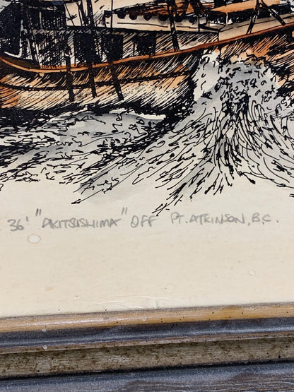 "AKITSUSHIMA" OFF PT. ATKINSON, BC. Painting Print By Stuart Oldale, 180/250