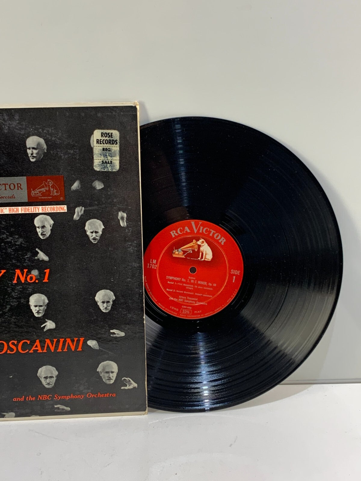 Brahms Symphony No. 1 Toscanini Vinyl RCA Victor Red Seal