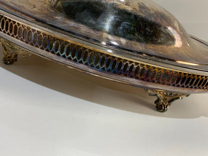 W. M. Rogers Silverplate Footed Chafing Dish w/ Lid