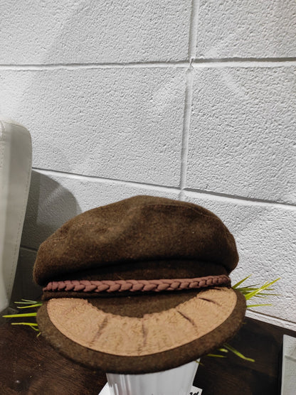 Authentic - Greek Fisherman's Cap - Wool/Nylon - Dark Brown - Made In Greece