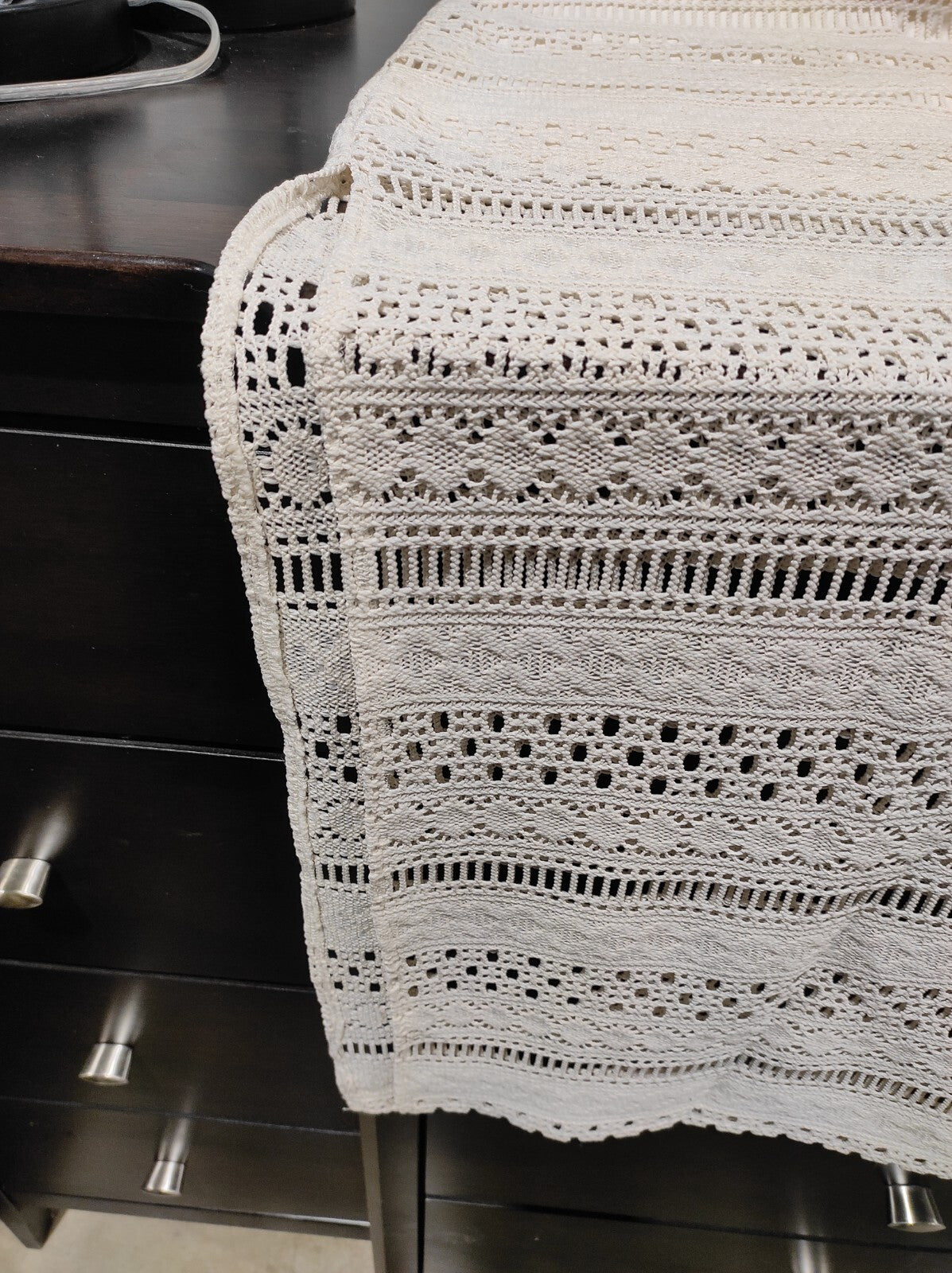 Guess Diego Dress Women's Small Ivory Cream Crochet Maxi Beach Summer