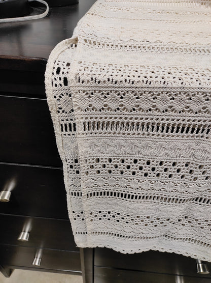 Guess Diego Dress Women's Small Ivory Cream Crochet Maxi Beach Summer