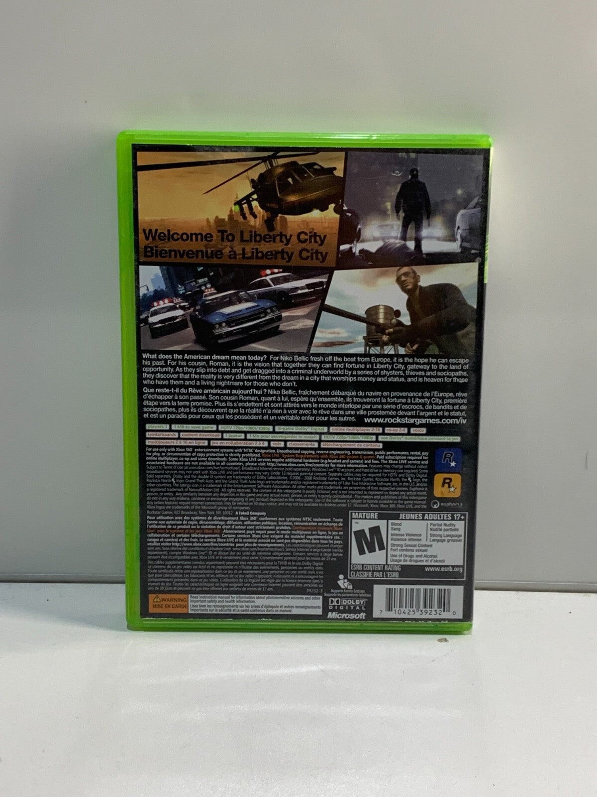 Xbox 360 live Grand Theft Auto Iv With manual And Subway Map