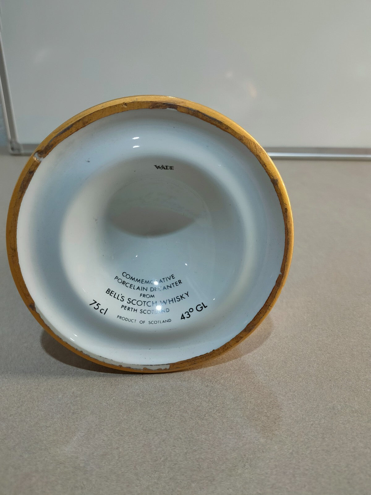 Vintage 1986 Royal Prince Andrew Wedding Bell Whiskey Decanter