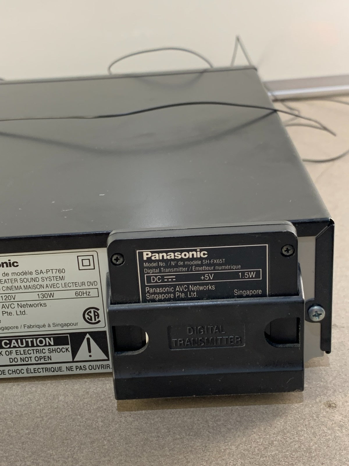 Panasonic SA-PT760 5.1Ch 5 Disk DVD Home Theater Receiver