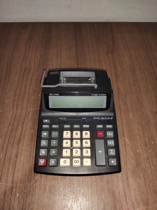 Staples SPL-500 12-Digit 2-Color Desktop Calculator - Black 2409012