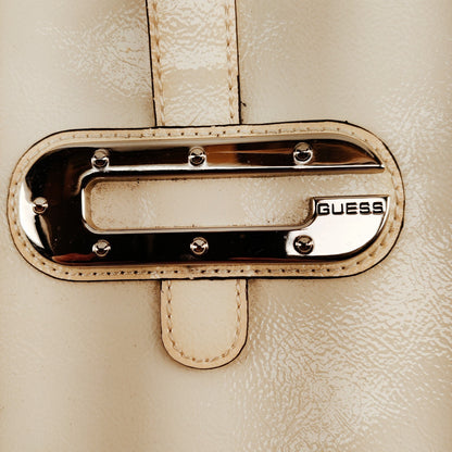 Guess White Cresent Y2K Shoulder Bag