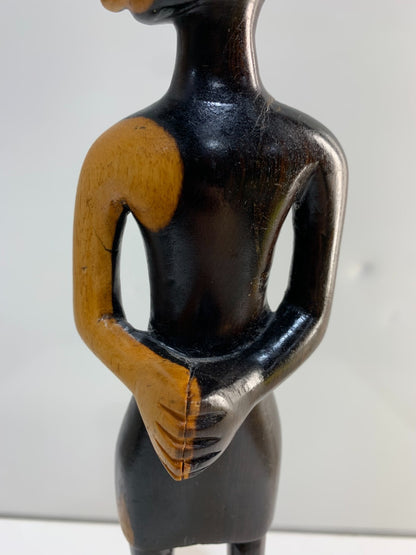 African Hand Carved Carving Wood Man Figure Art Sculpture