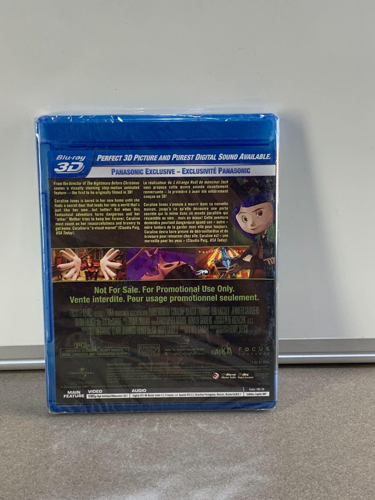 Coraline (3D Blu-ray, 2010) Henry Selick, Dakota Fanning, New & Sealed