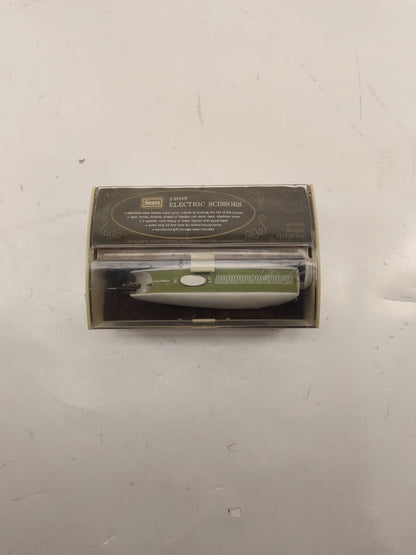 Vintage Sears 2-Speed Electric Cutting Scissors Light And Case Green