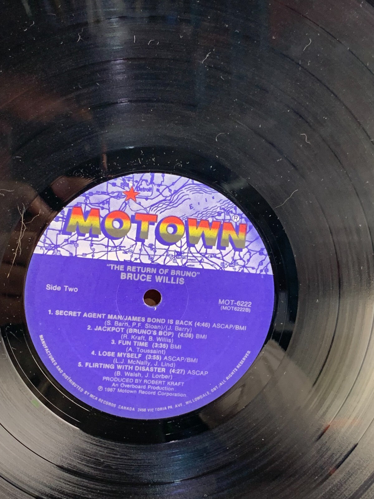 Bruce Willis – The Return of Bruno – 1987 Motown (LP, Vinyl)