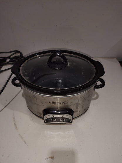 Crock-Pot 6 Quart Slow Cooker with Timer and Auto food Warmer Setting
