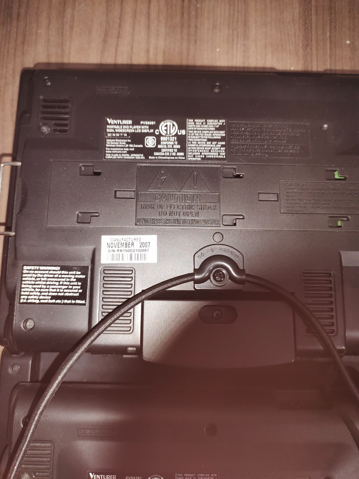 Venturer Dual Screen Portable DVD Player - PVS6281