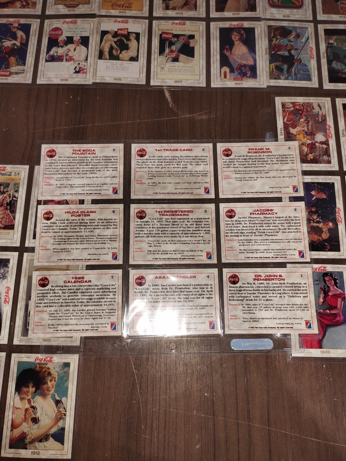 Vintage Collectible Coca-Cola Cards - Series 1 - Cards #1-100 Cards