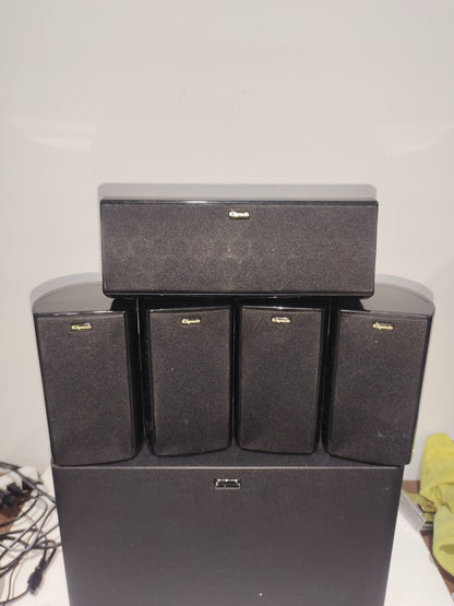 Klipsch Surround System HD Theatre 600 - SUB-8 II - With 5 Speakers FOR PARTS