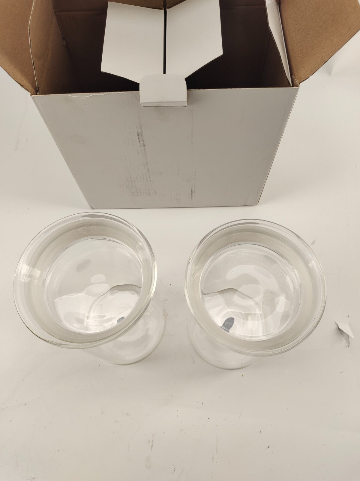Glass Canister Jars with Glass Lid Airtight Kitchen Canisters Set of 2 - 1100ML