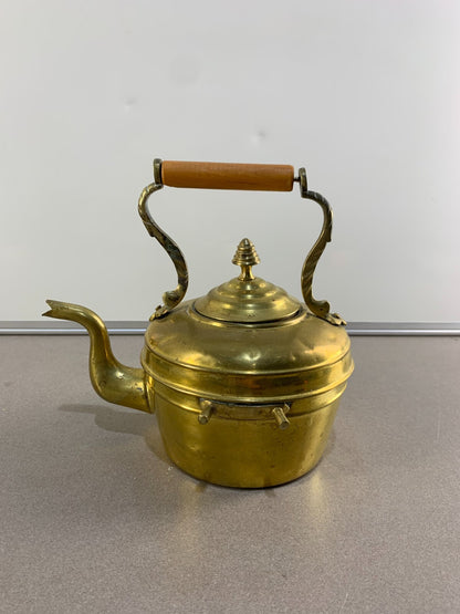Antique Moroccan Moorish Solid Brass Tea Kettle