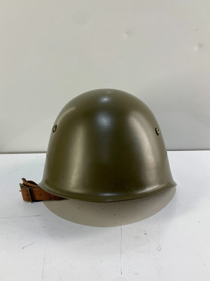 Vintage Military Green Metal Helmet Hard Hat Socialist Military Helmet Army