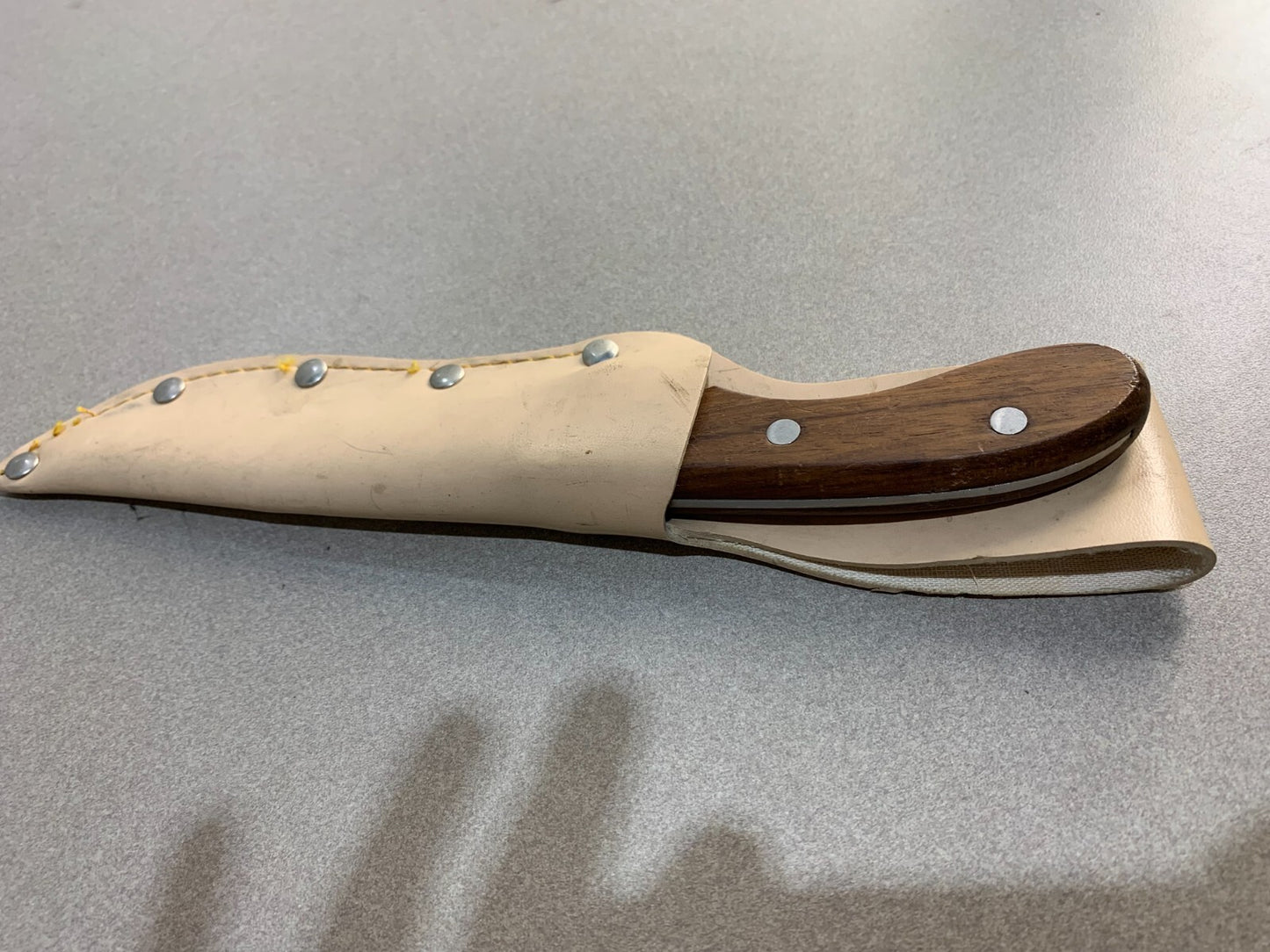 Vintage Santa Fe Triplex Stainless Steel Fixed Blade Knife W/Sheath