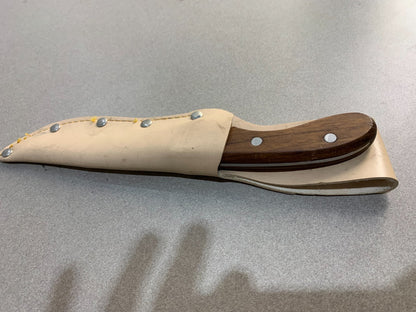 Vintage Santa Fe Triplex Stainless Steel Fixed Blade Knife W/Sheath