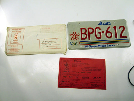 Alberta 1988 XV Olympic Winter Games with Certificates