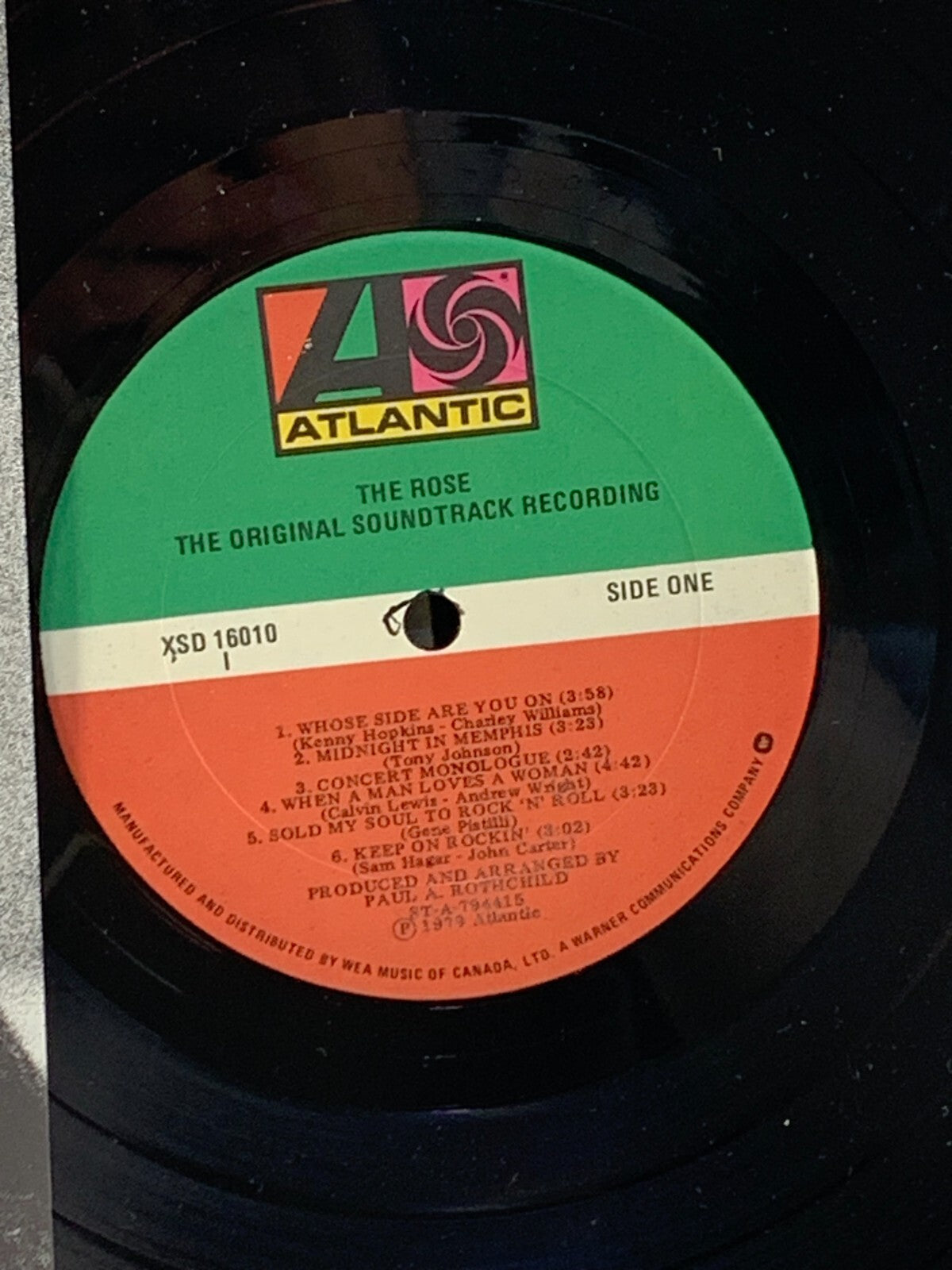 BETTE MIDLER - The Rose Movie Soundtrack SD 16010 Vinyl Record LP