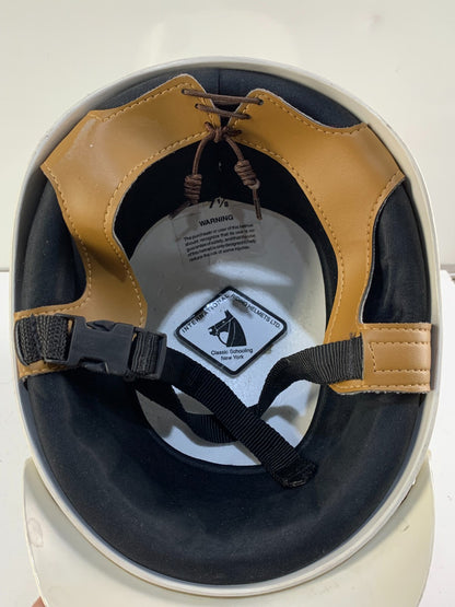 White protector Helmet 7 1/8 INTERNATIONAL RIDING HELMETS LTD