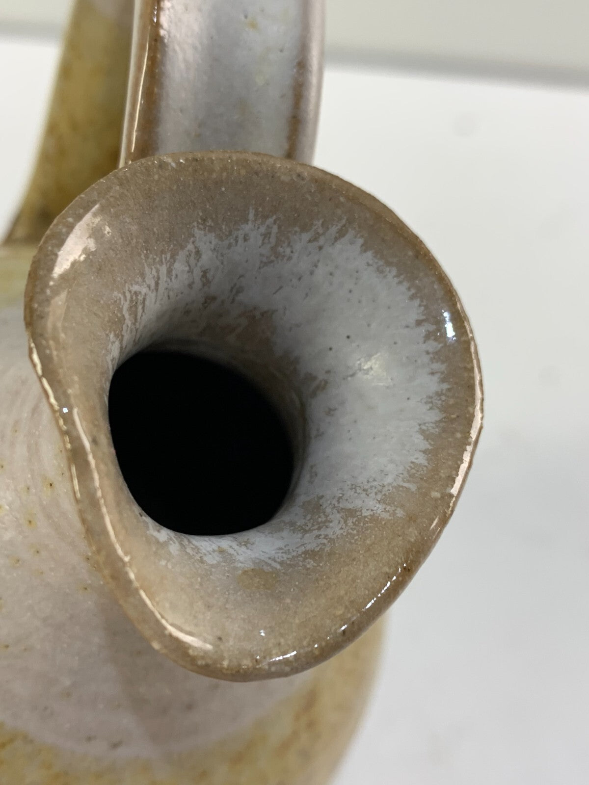 Woodfired Pottery Pitcher with Melted Glass