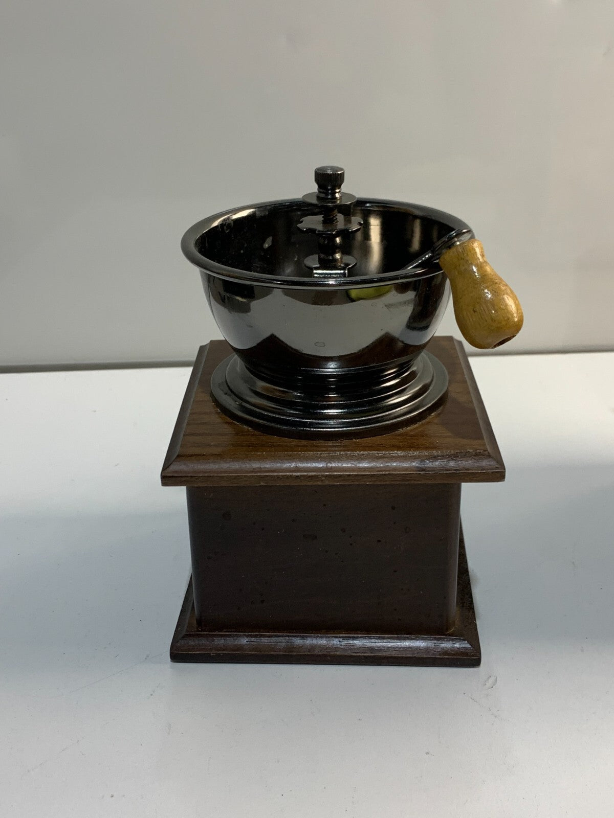 French Style Wood and Metal Coffee Grinder Mill