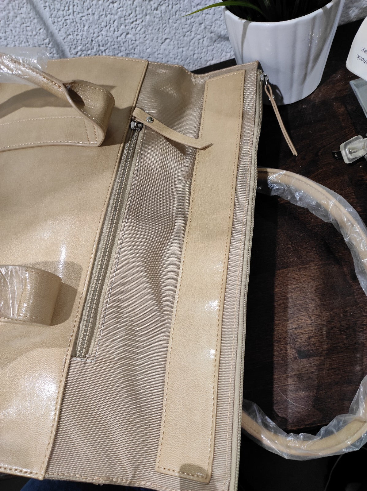 Baleno Collection Beige Tote Hand Bag