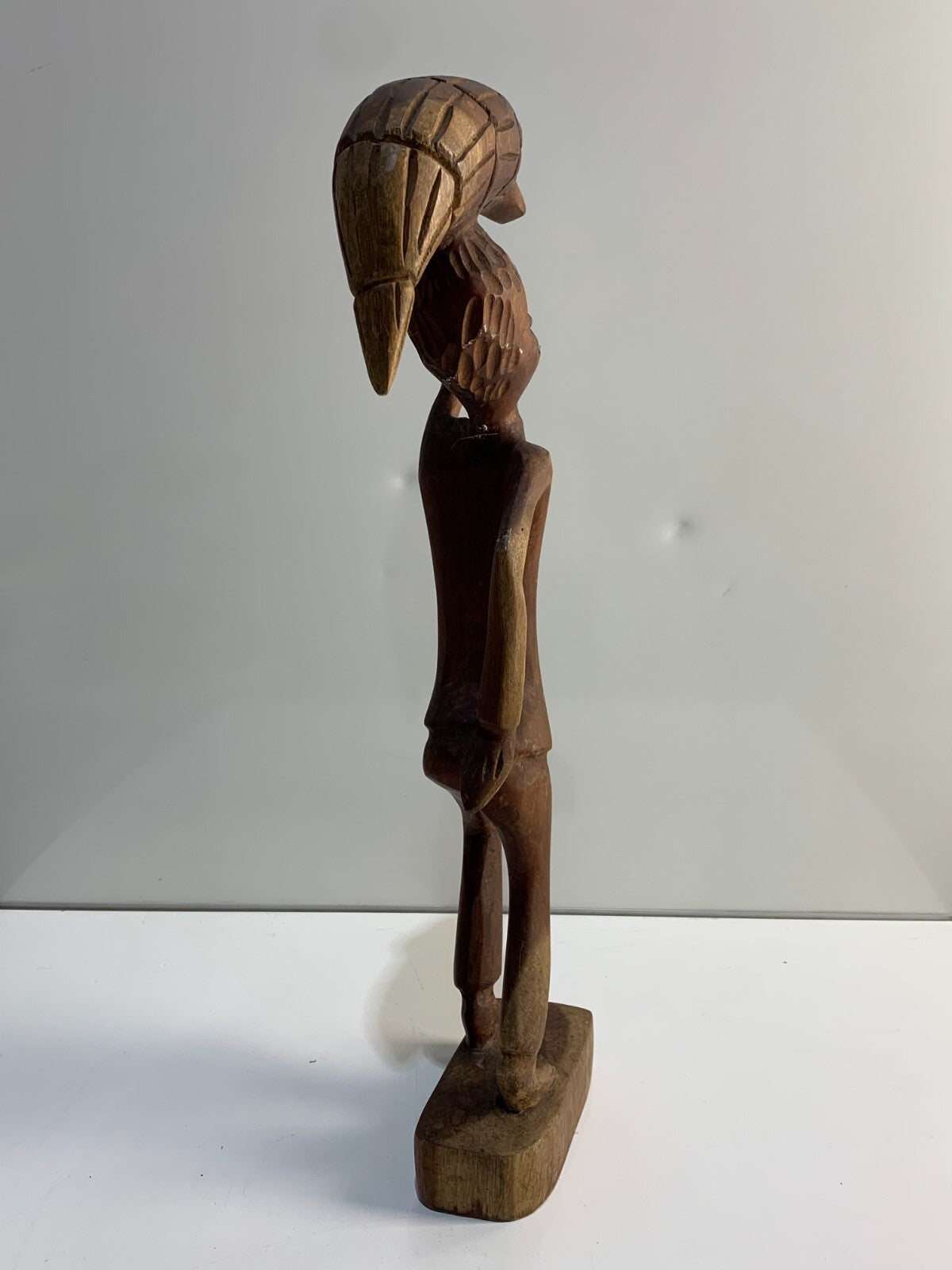 Folk Art Hand Carved Wood Sculpture Man African