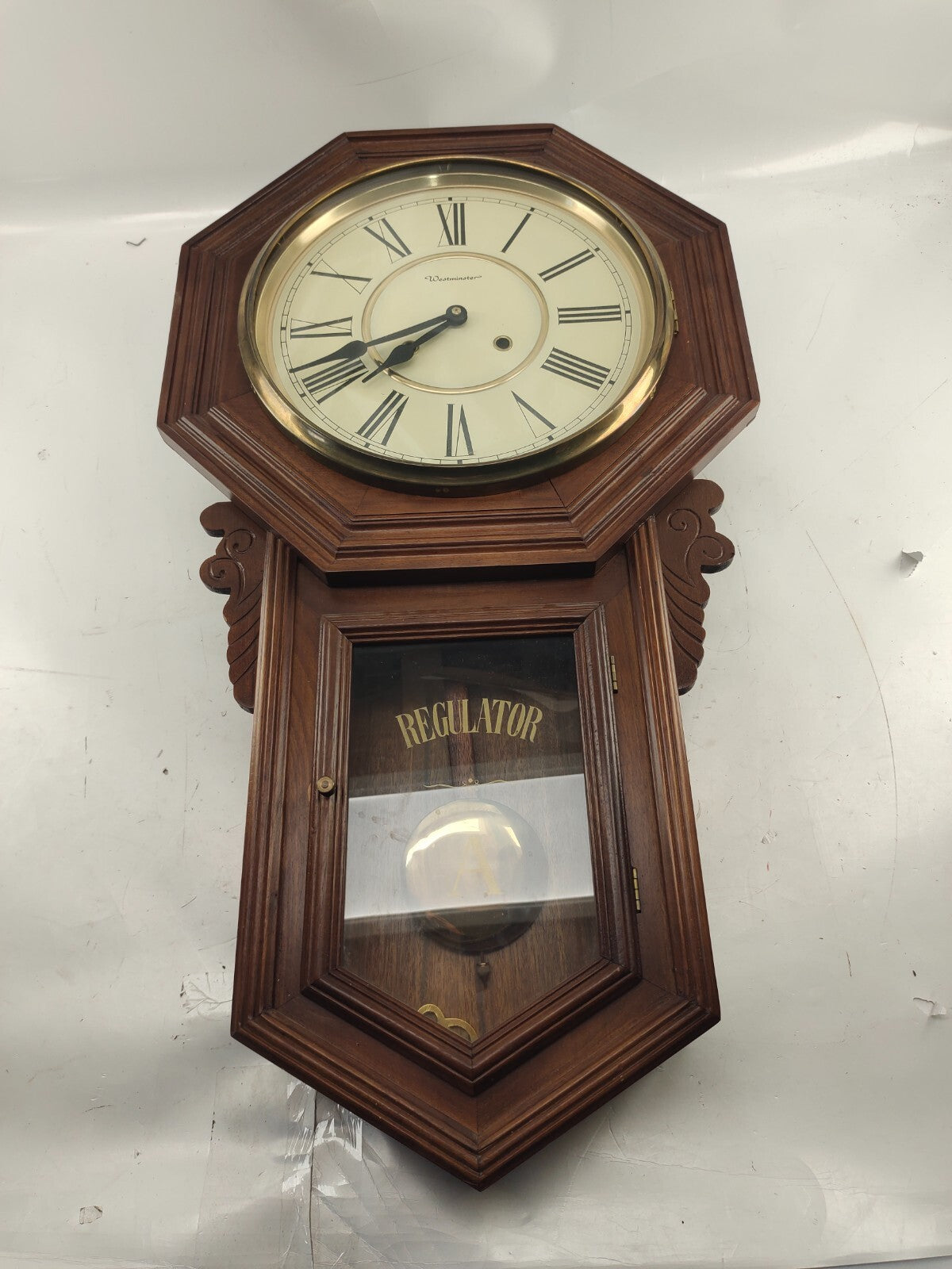 Westminster Vintage Antique Wood Wall Clock