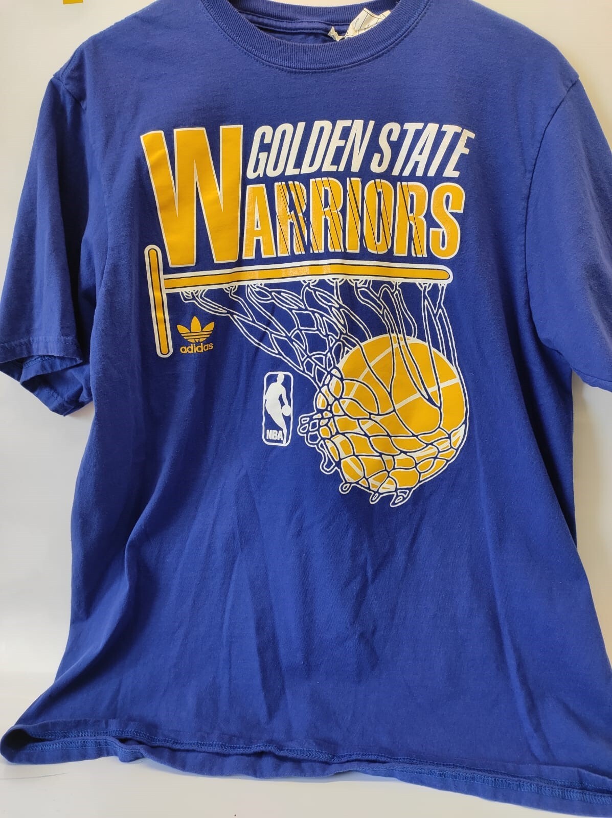 Adidas Golden State Warriors T Shirt Men’s XL NBA Stained 1991