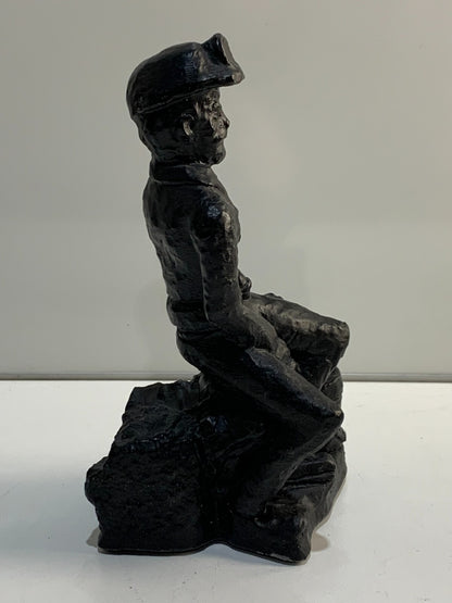 Coal miner figurine CRAFTED In WESTERN CANADA WITH CANADIAN COAL