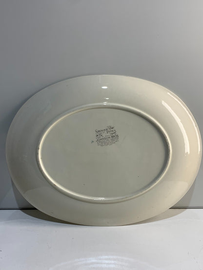 Pretty Vintage Johnson Brothers "Shower of Roses" Oval Platter. Made in England