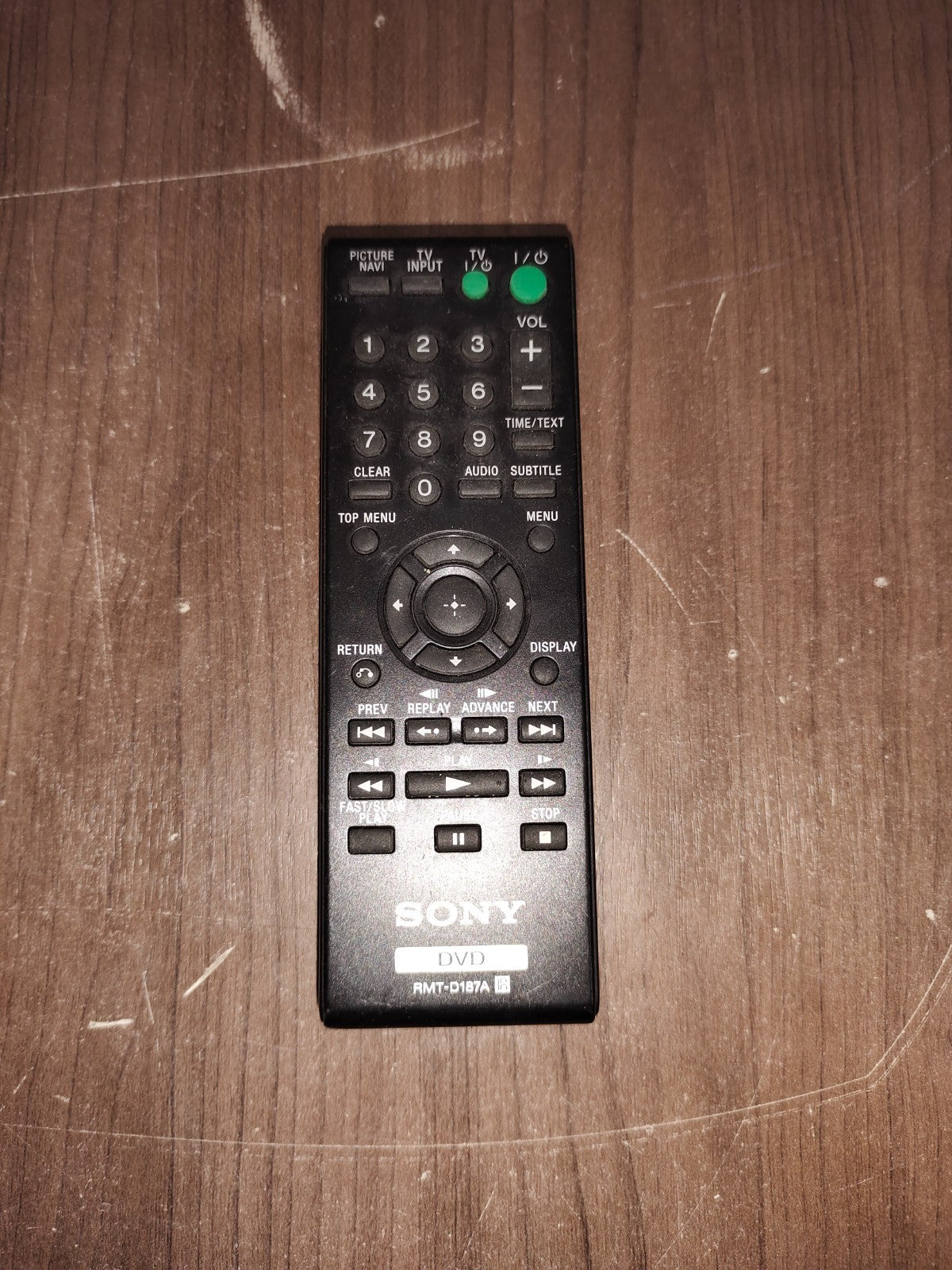 Sony DVD Remote Control - Model RMT-D187A