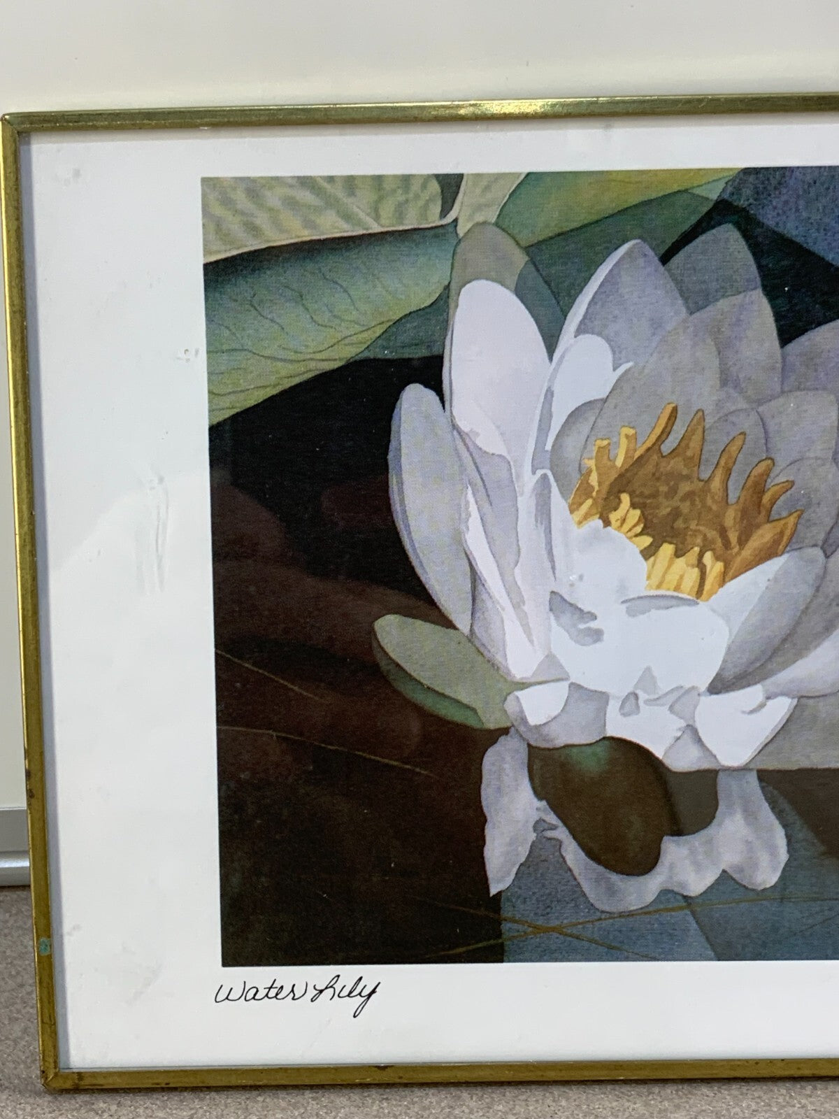 Water Lily Painting print Signed by Doug Hook