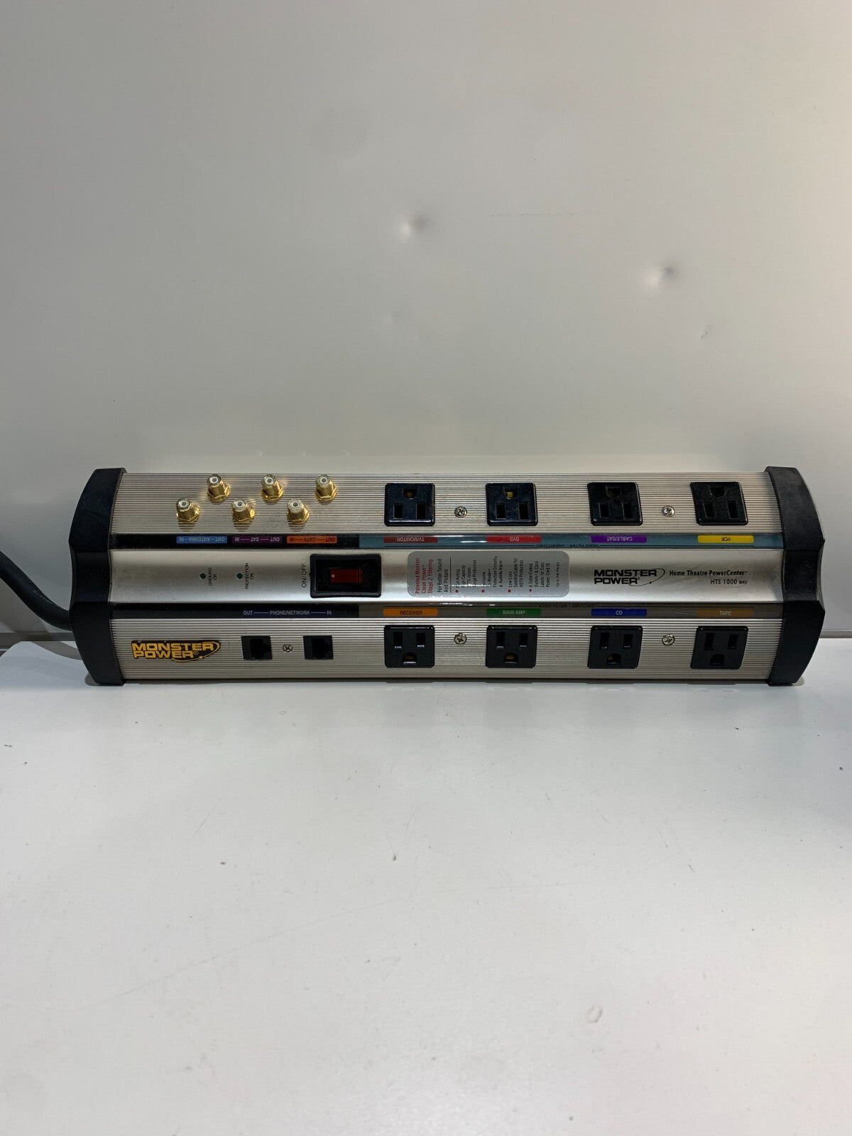 Monster Power Home Theater Power Center HTS 1000 MKII Surge Protector TESTED